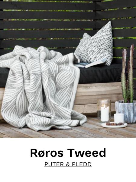 Lidenskap for uterommet - Røros Tweed puter og pledd